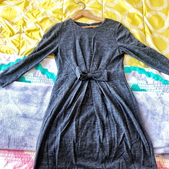 Milly of New York Wool Sweater Dress With Bow - Picture 1 of 7